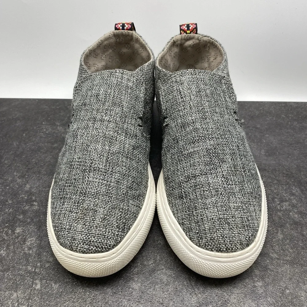 Hey Dude PEYTON Slip On Flats Women's US 8 Linen‎ Grey Black Style Comfort Shoes